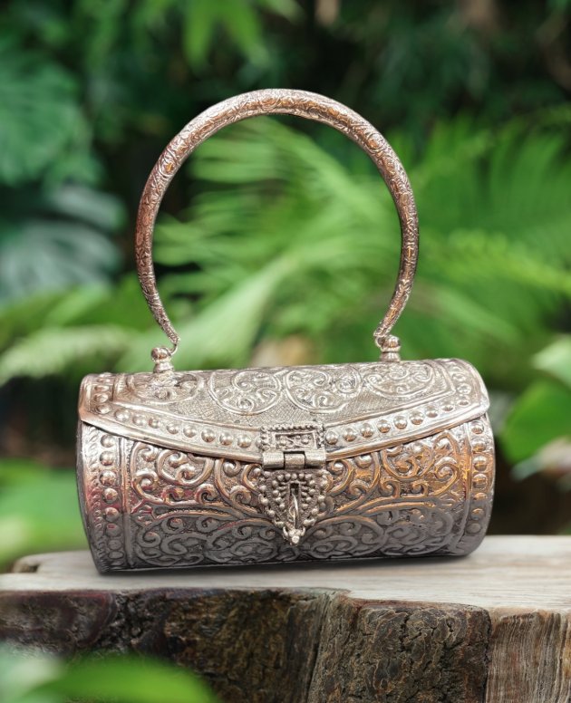 Silver Moonbeam Clutch